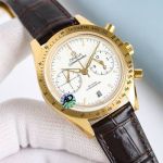 Omega Speedmaster 9300 Movement 41.5mm Pot Lid Glass Mirror Gold Case Watch